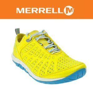 Merrell Women's Crush Glove Running Shoes in Yellow Blue